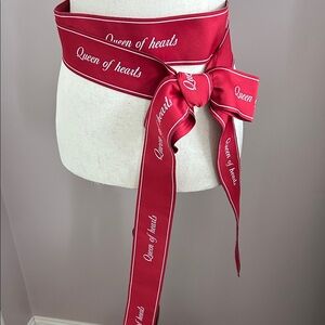 Dolce & Gabbana Queen of Hearts Red Sash Belt 42